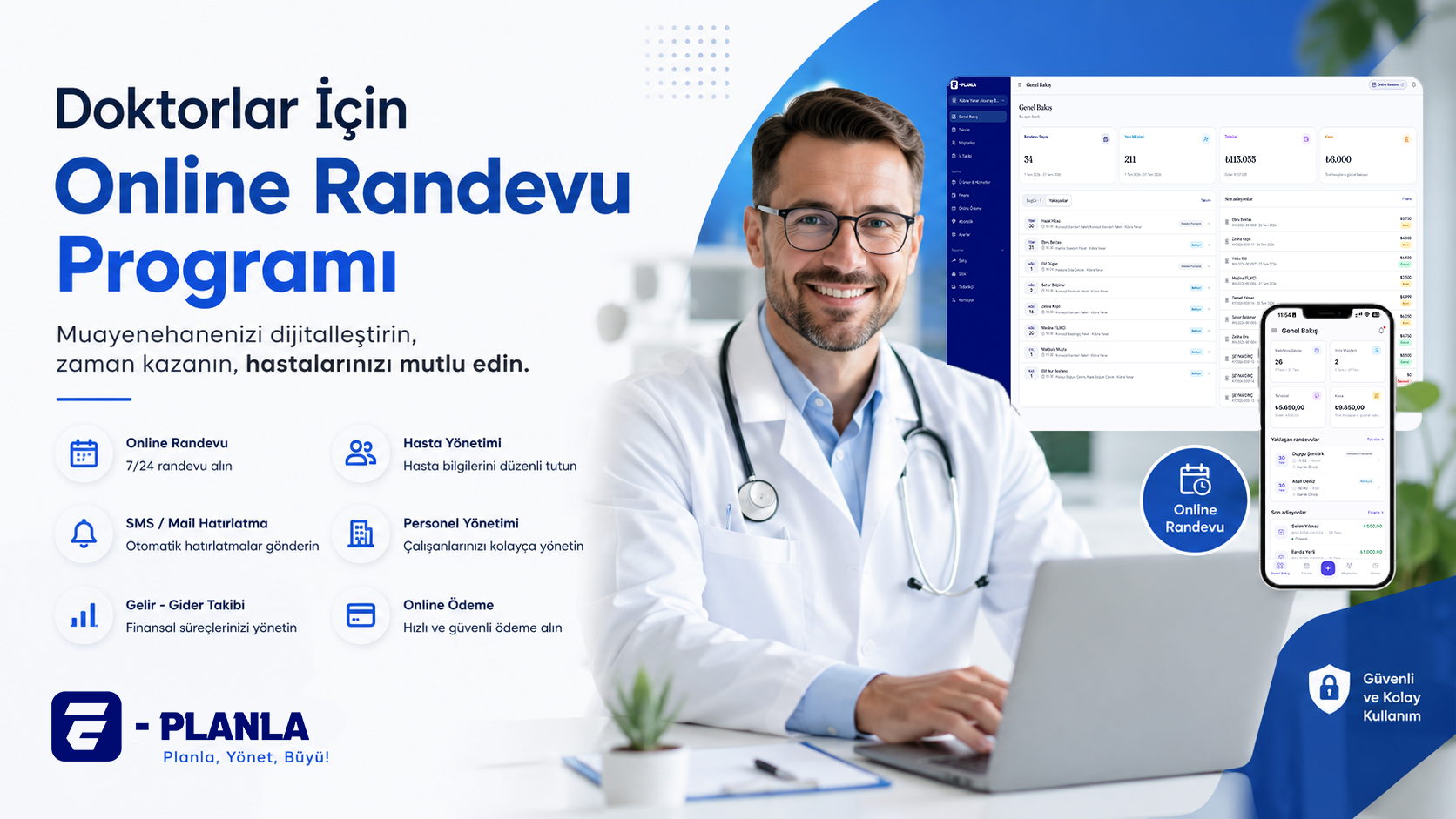 Doktor Randevu Programı | Online Randevu Sistemi | E-Planla